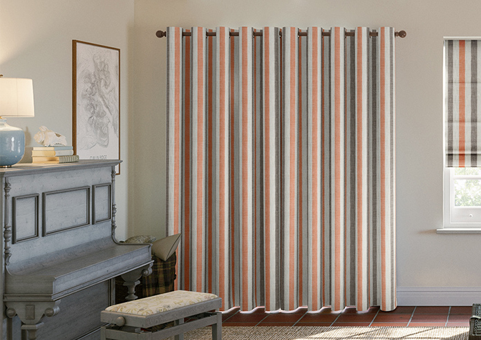 Abilene Stripe, Rust - Made to Measure Curtains - Image 7